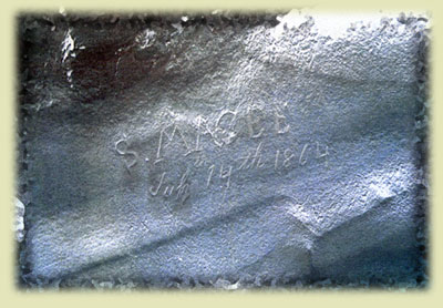 Signature Rock Inscription, S. Magee July 14th 1864,- Acknowledgements #26