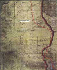 Holt's New Map of Wyoming 1885, Shows the Bridger Trail Crossing the Bighorn River. Refer to acknowlegements #7