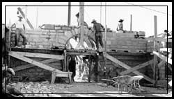 CCC workers constructing the Guernsey State Park museum